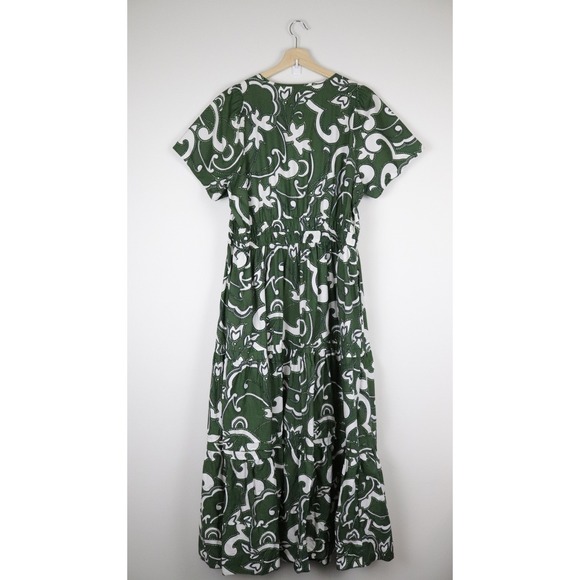 Anthropologie Somerset Maxi Dress Hunter Dark Green Paisley 1X - Picture 3 of 12